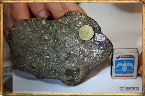камень с чипом размером с монету
