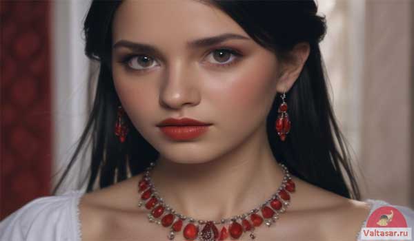 девушка в рубиновом ожерелье