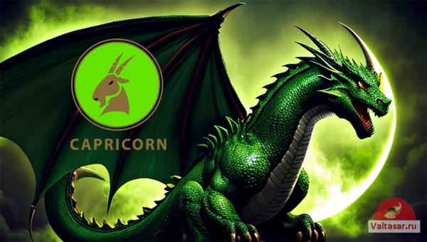 зеленый Дракон, знак Козерог