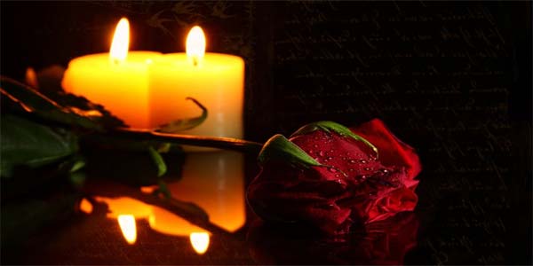 свеча и роза