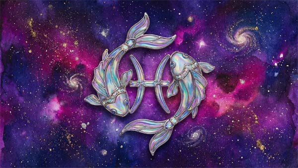 Созвездие Рыбы на фоне звездного неба