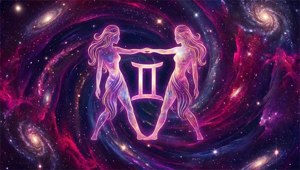 созвездие Близнецы на фоне звездного неба