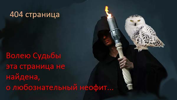 колдун со свечой и совой на плече