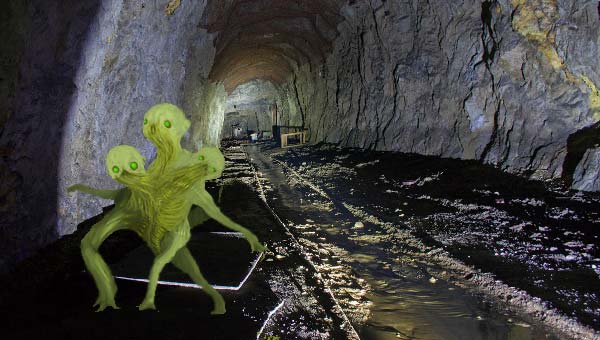 зелёные человечки томминокеры в шахте