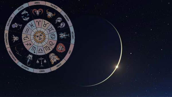 астрологический круг в ночном небе