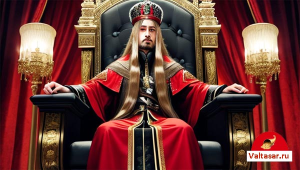 Царь Валтасар на троне