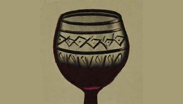 стилизованная чаша вина