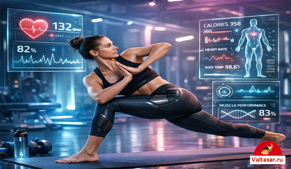 молодая женщина проводит тренировку