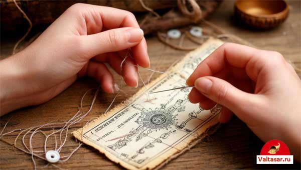 ворожба с помощью иглы и нити