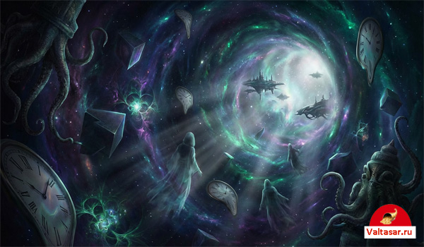 человек путешествует между мирами