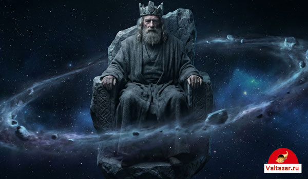 Космический старец в каменном кресле