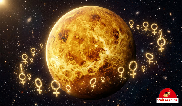 планета Венера в космосе